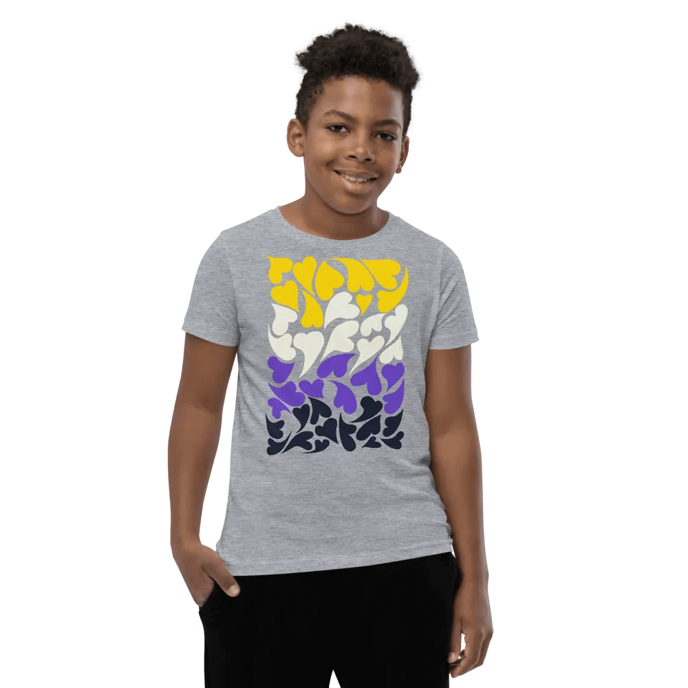 Nestled PRIDE Nonbinary T-shirt (Youth) product image (36)