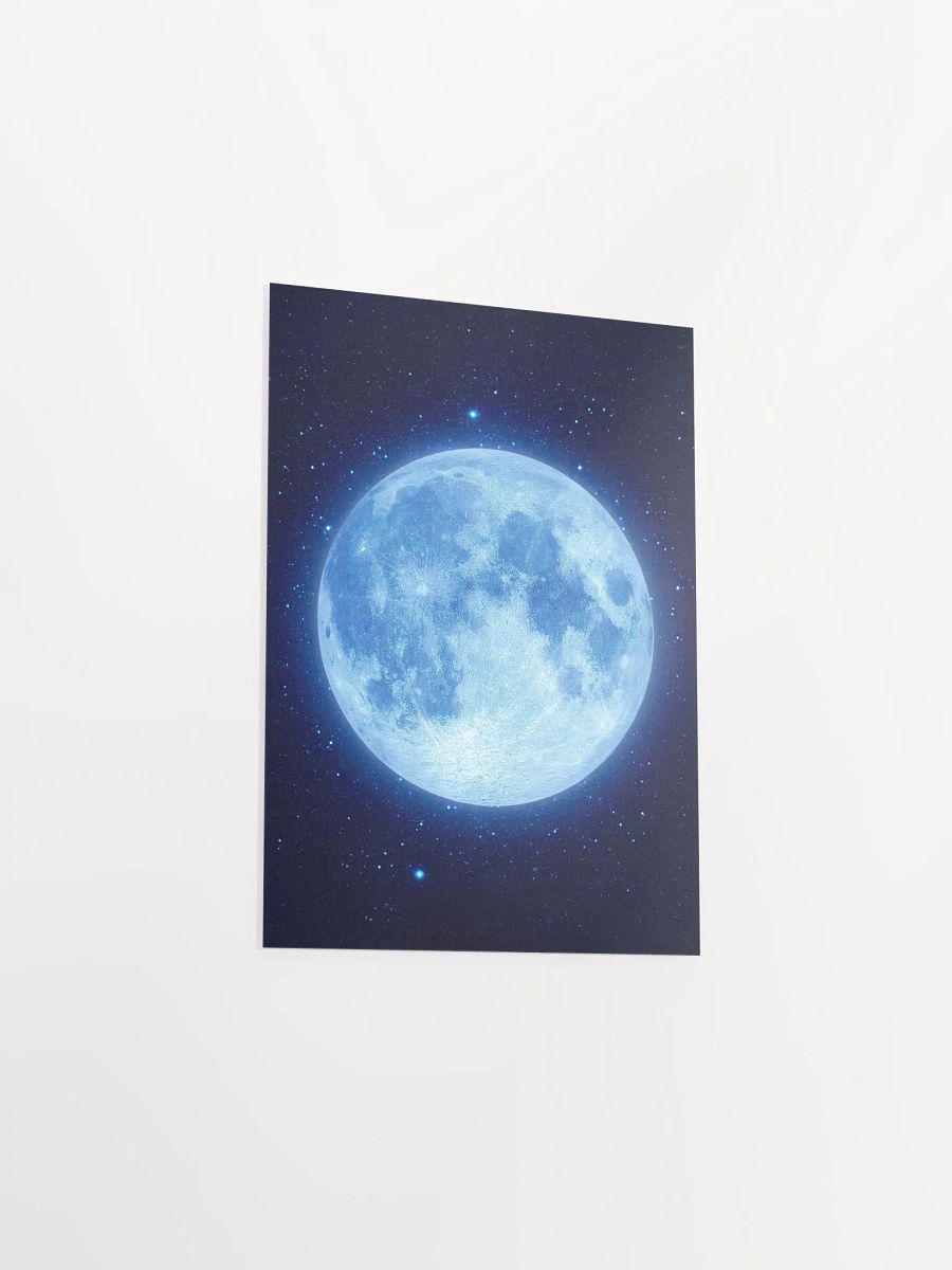Full Moon, Blue Moon (Hi-Res poster) — space poster, Moon poster, space art, Moon photo product image (9)