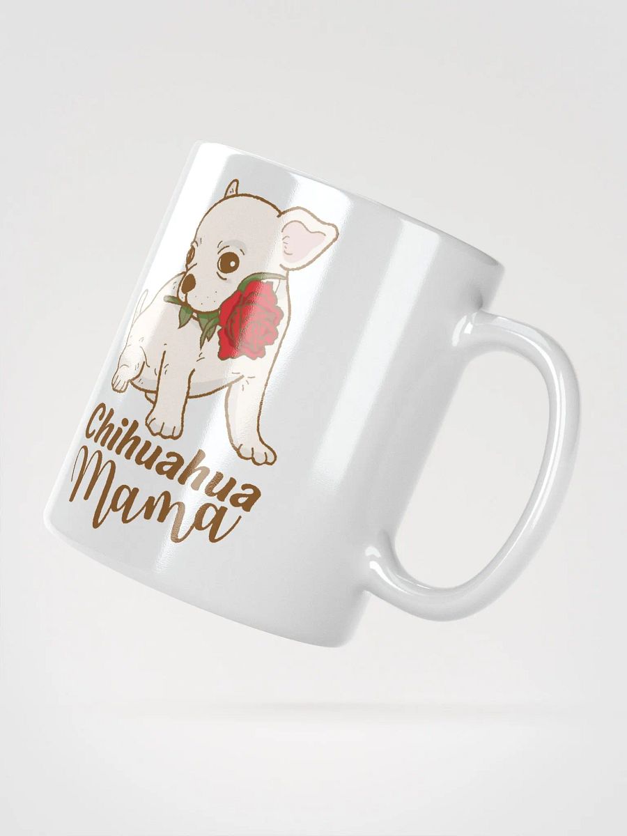 White Chihuahua Mama White Glossy Mug product image (4)
