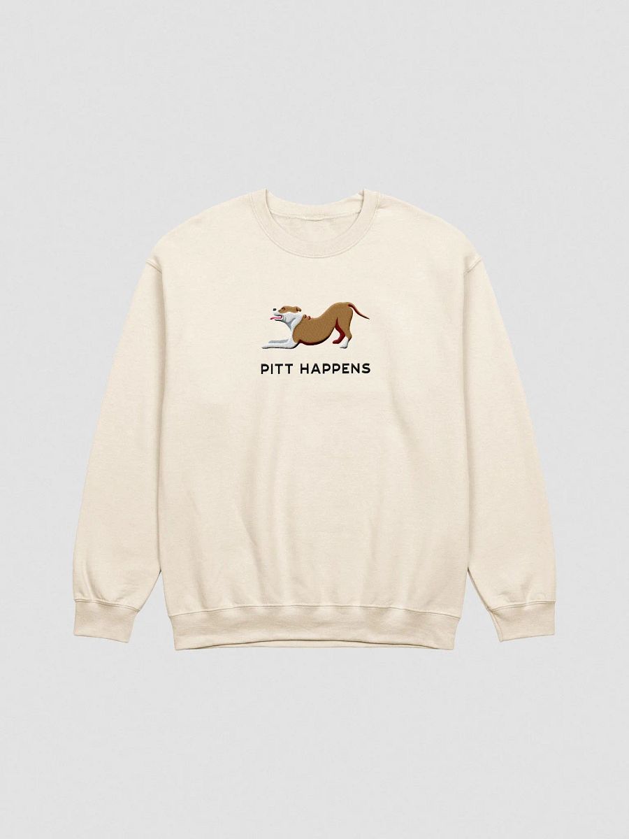 Pitt Happens Sweatshirt (Embroidered) of a Pitbull Terrier product image (4)