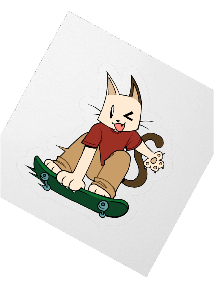Skatie D. Cat sticker product image (2)