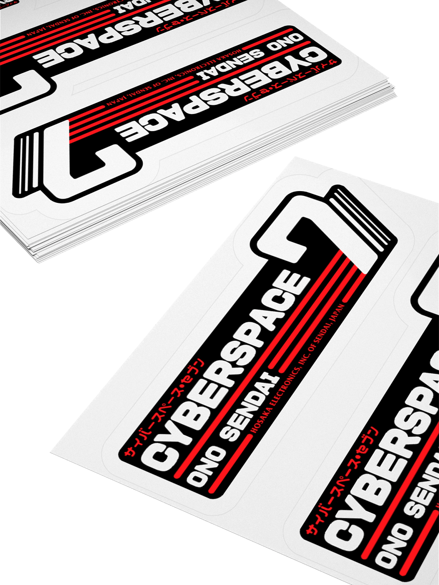 Hosaka Ono-Sendai Cyberspace 7 Stickers (horizontal/black) product image (4)