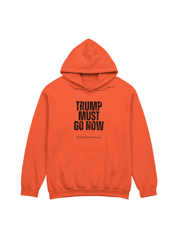 Trump Must Go Now! Orange Hoodie product image (1)