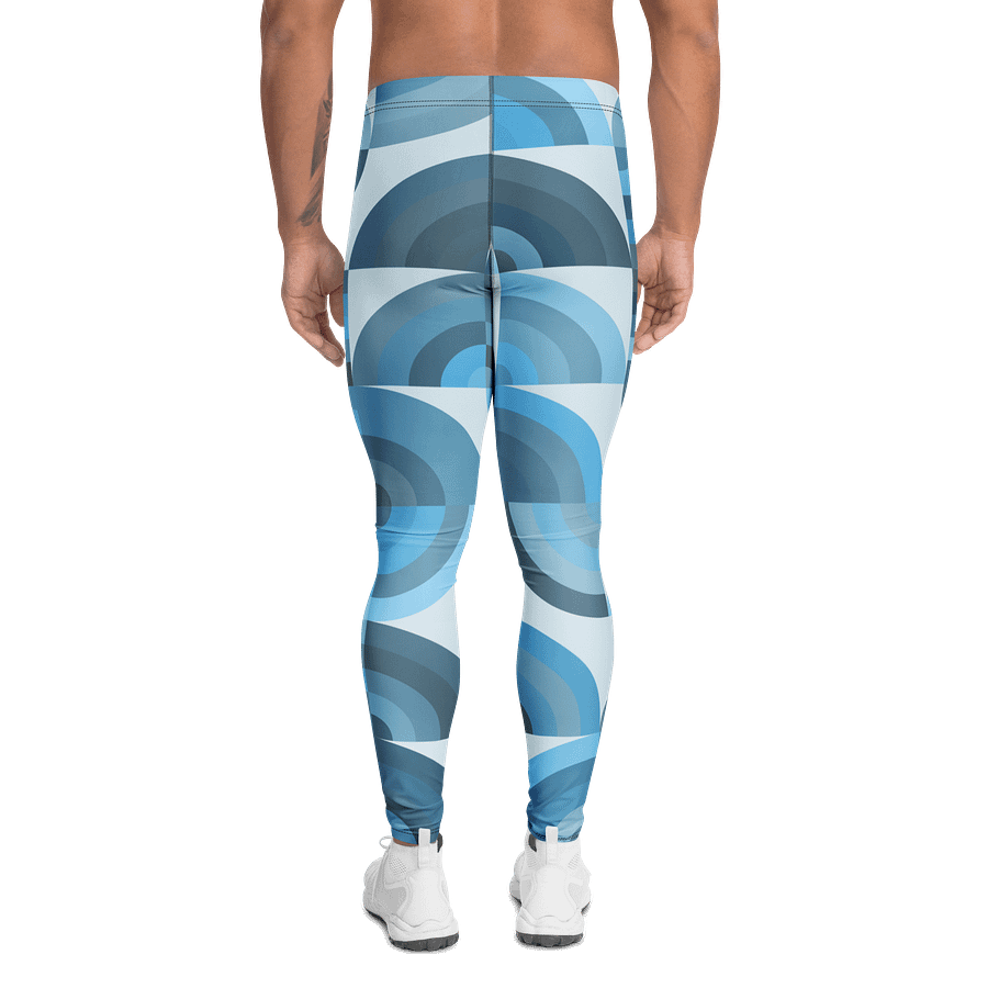 Symmetric Blue Abstract Men's Leggings product image (2)