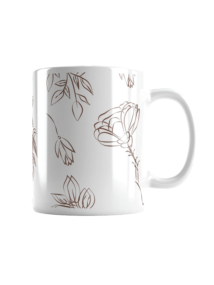 Floral Harmony White Glossy Mug product image (2)