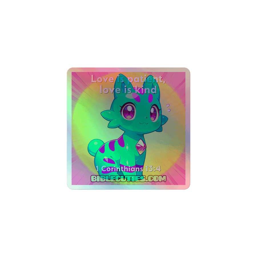 Bible Cuties Mary - Love is Patient Love is Kind  Holographic Sticker product image (1)