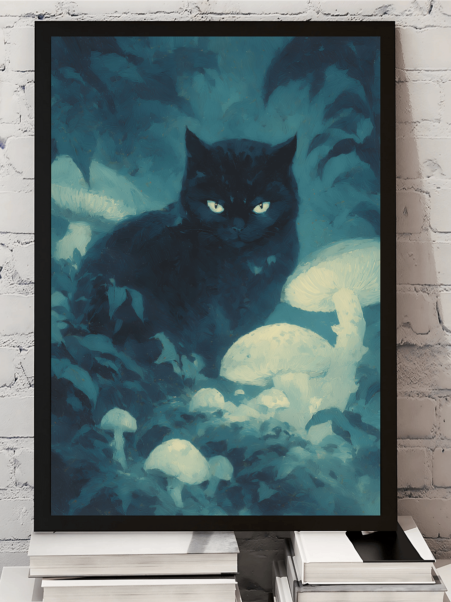 Whiskered Enigma – Moonlit Serenity Art product image (4)