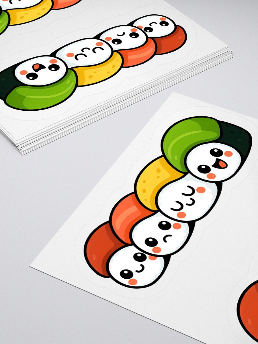 Double Rainbow Roll Cute Sushi Stickers product image (4)