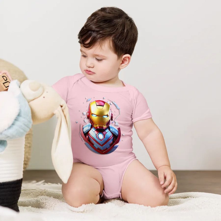 Baby Ironman Short Sleeve One Piece product image (1)