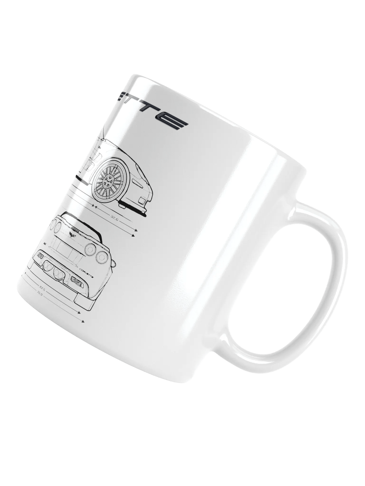 C6 VETTE- PEARL WHITE MUG product image (4)