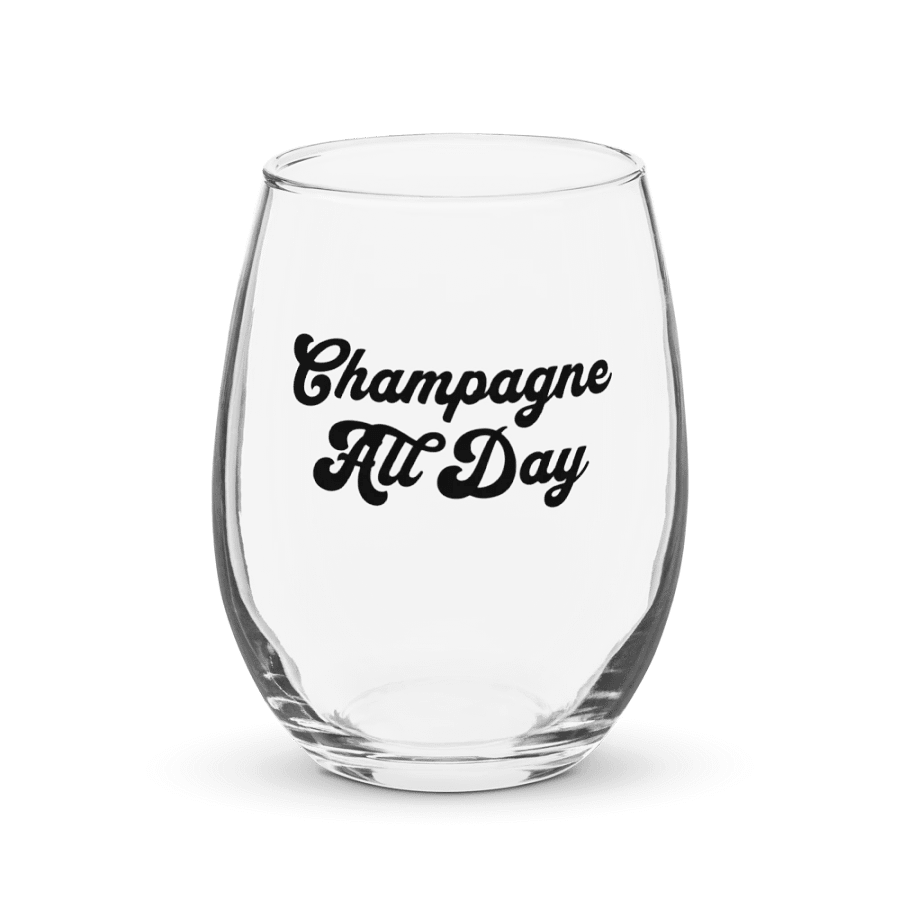 Champagne All Day Wine Glass - Wine Inspired Glassware for Wine Lovers product image (1)