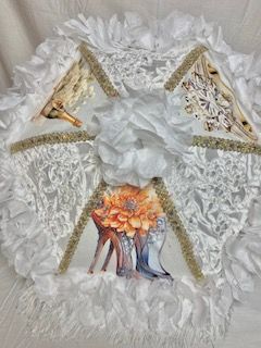 Custom White Wedding Parasol product image (3)