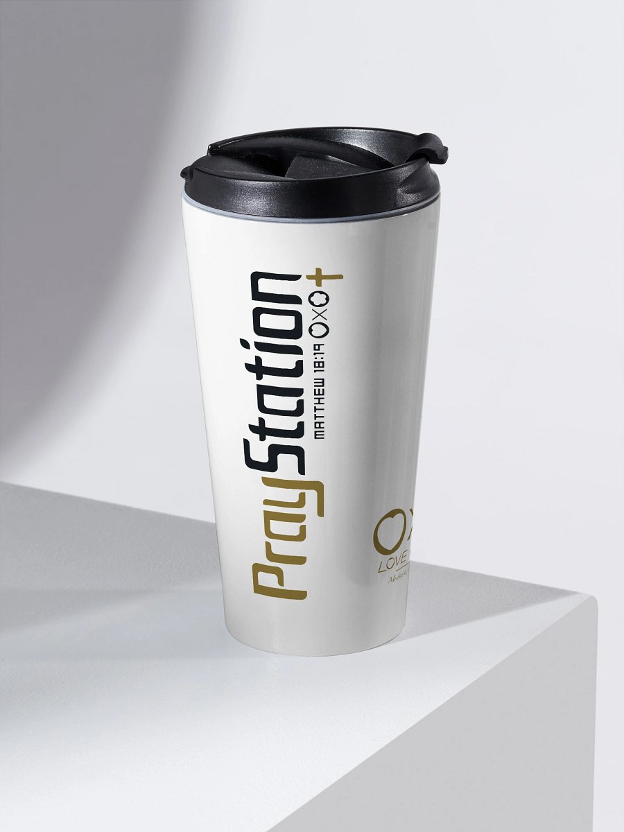 LXA PrayStation Travel Mug - White | Love X Aloha - Faith Collection | Premium Christian Merch product image (2)