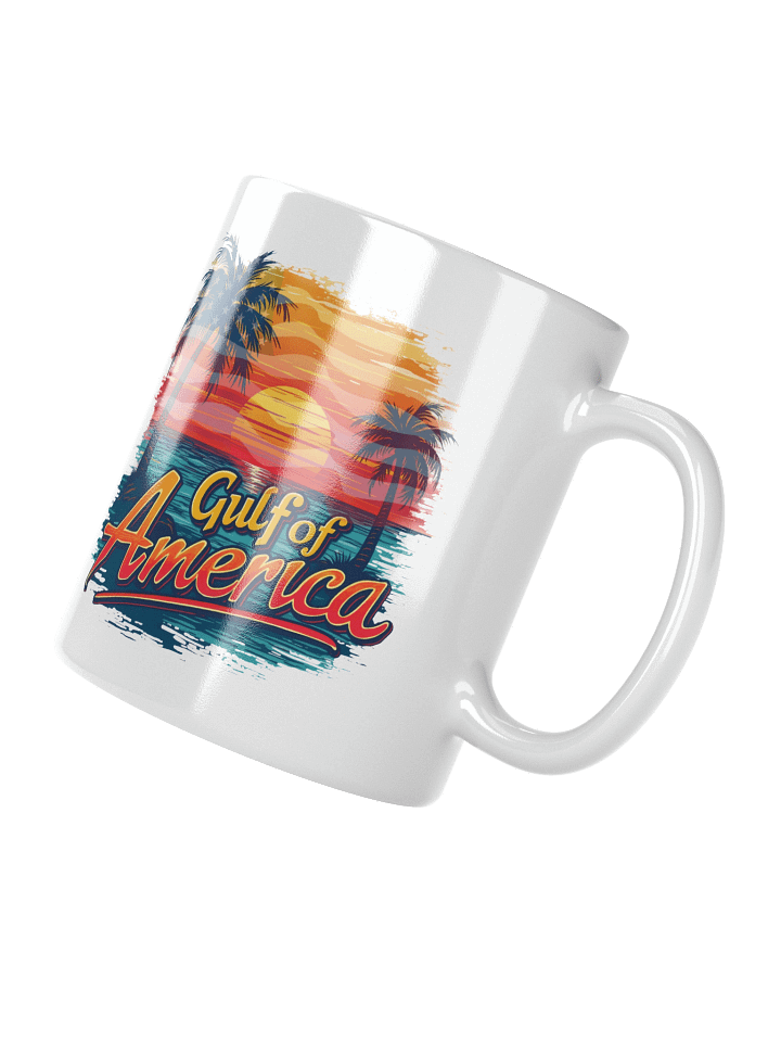 The Gulf of America with Sunset Flag Mug product image (5)