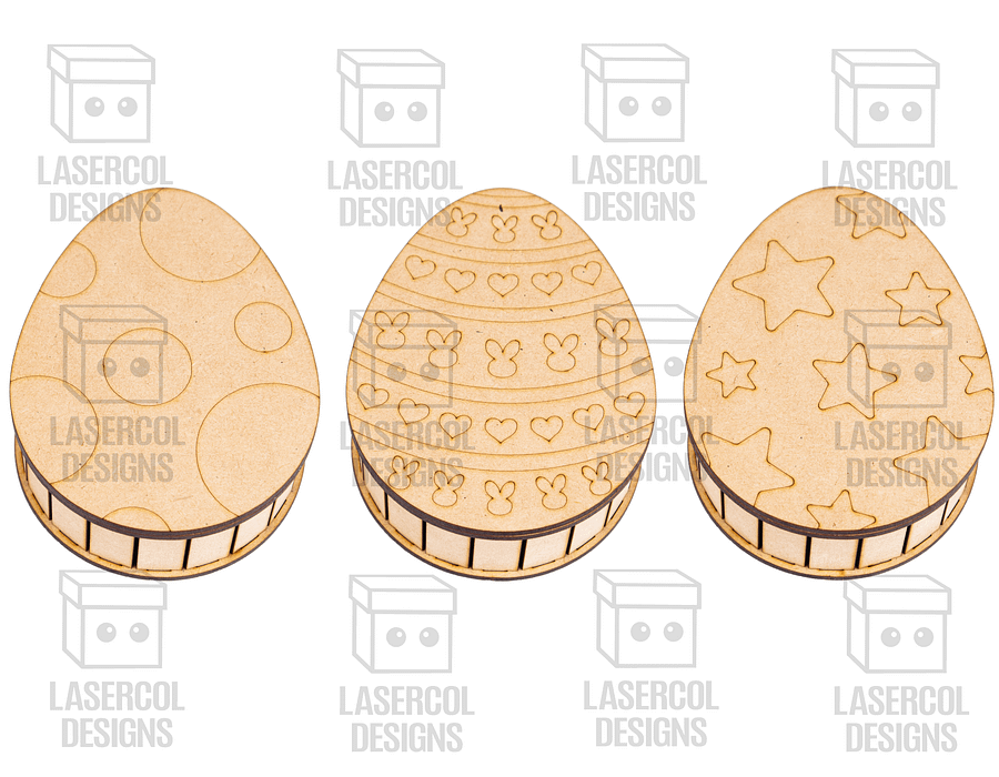 Easter Egg Gift Boxes (3 Sizes, 12 Styles) - Laser Cut Files product image (8)