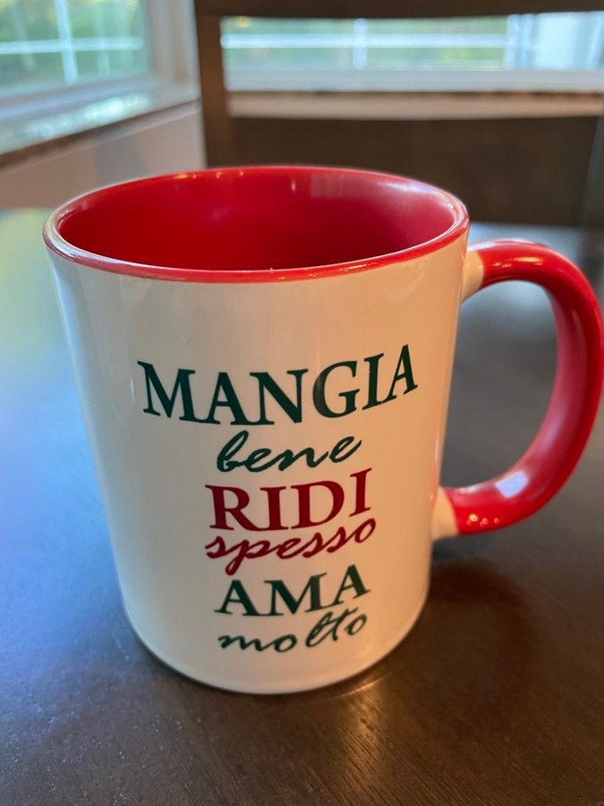 Mangia Bene Ridi Spesso Ama Molto Mug (100% Ceramic) product image (2)
