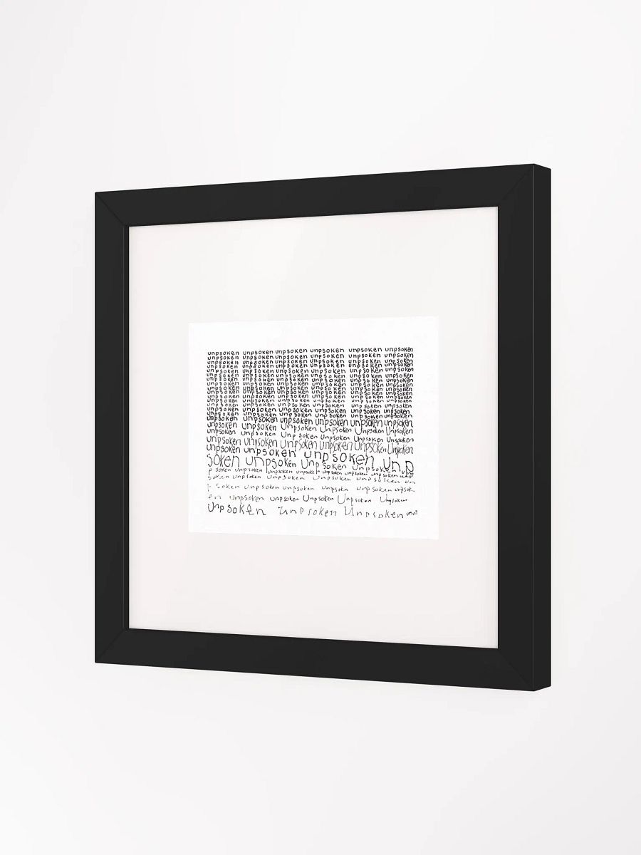 Unpsoken Panel Card Print Framed product image (2)