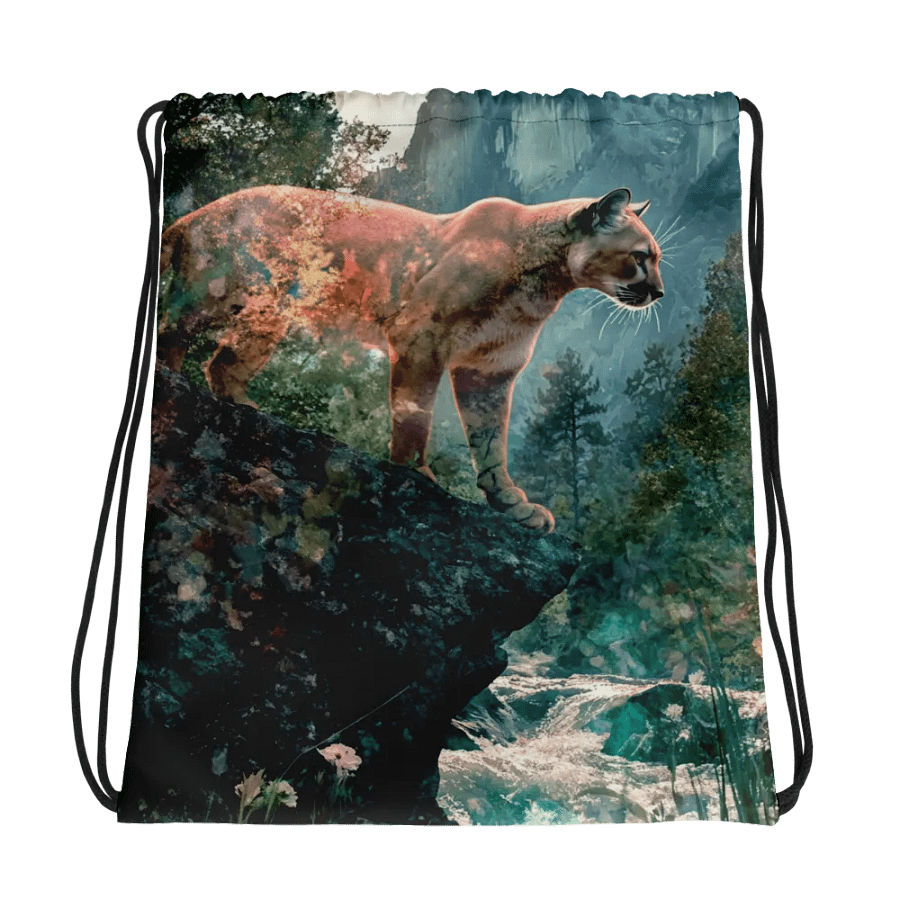 Mountain Lion, Drawstring Bag product image (3)