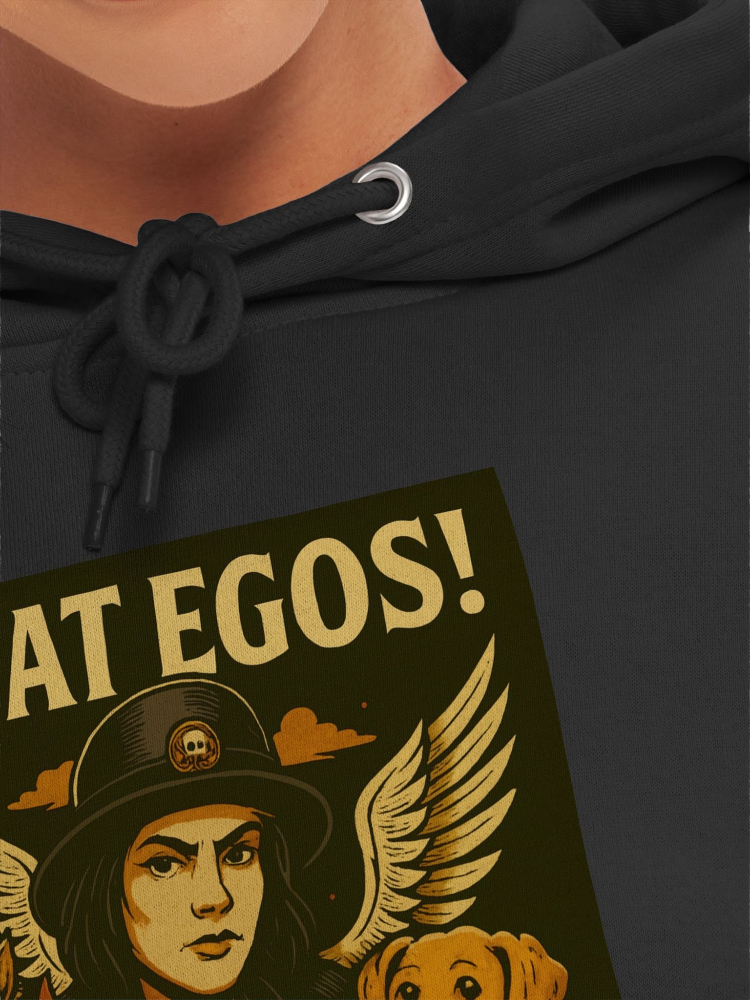 Mel’s Angels "I Eat Egos – They’re Delicious" Hoodie | Vintage Punk Rock Dog Lover Graphic Sweatshirt product image (8)