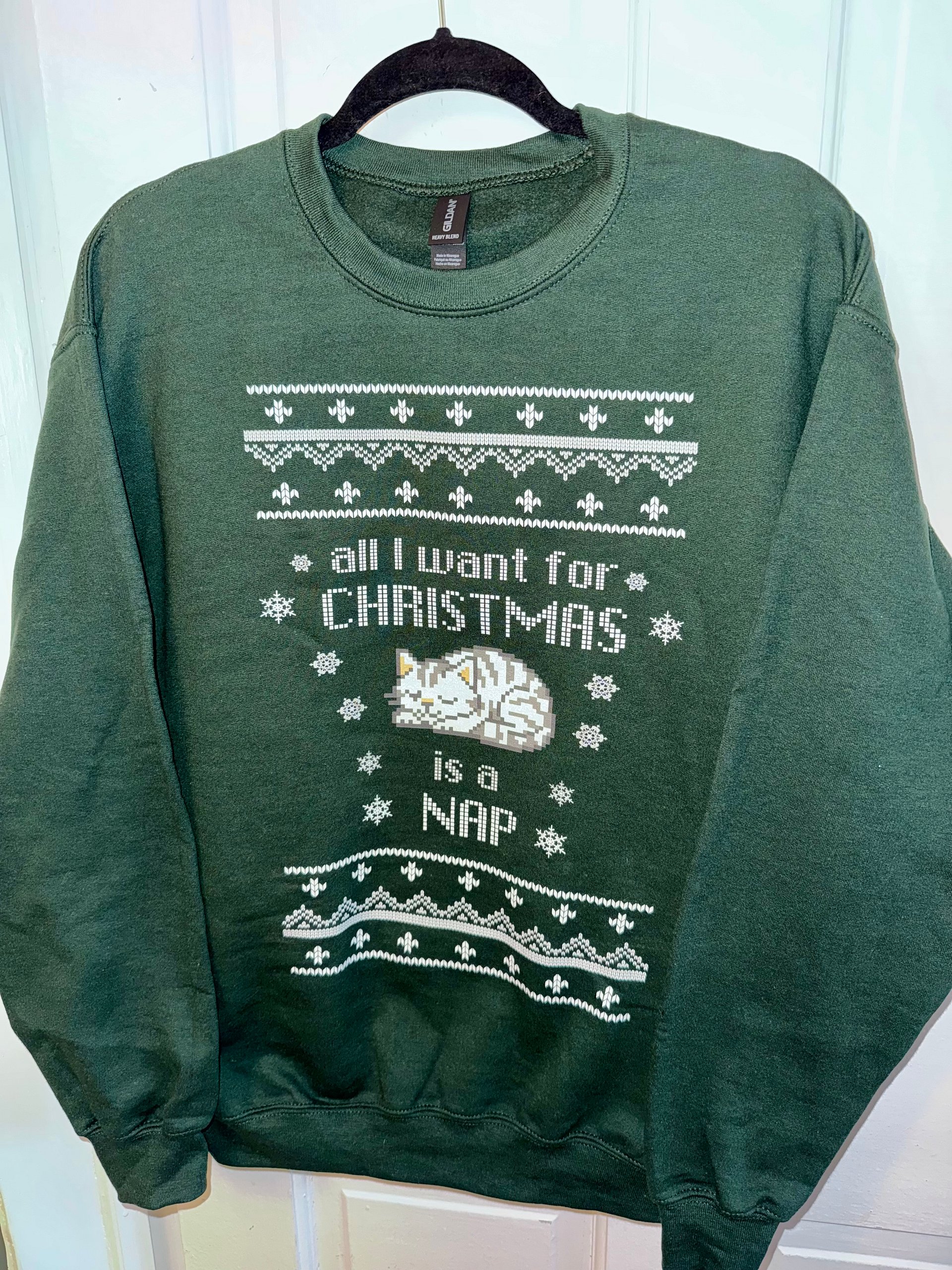 All I want for Christmas is a nap sweatshirt product image (1)