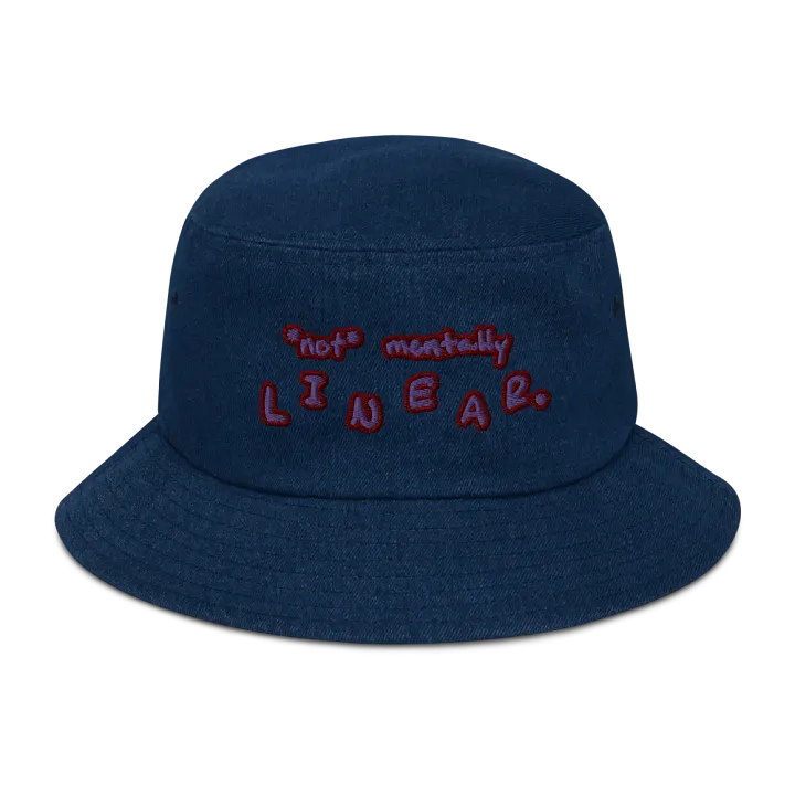 *not* mentally linear (grape) denim bucket hat product image (1)