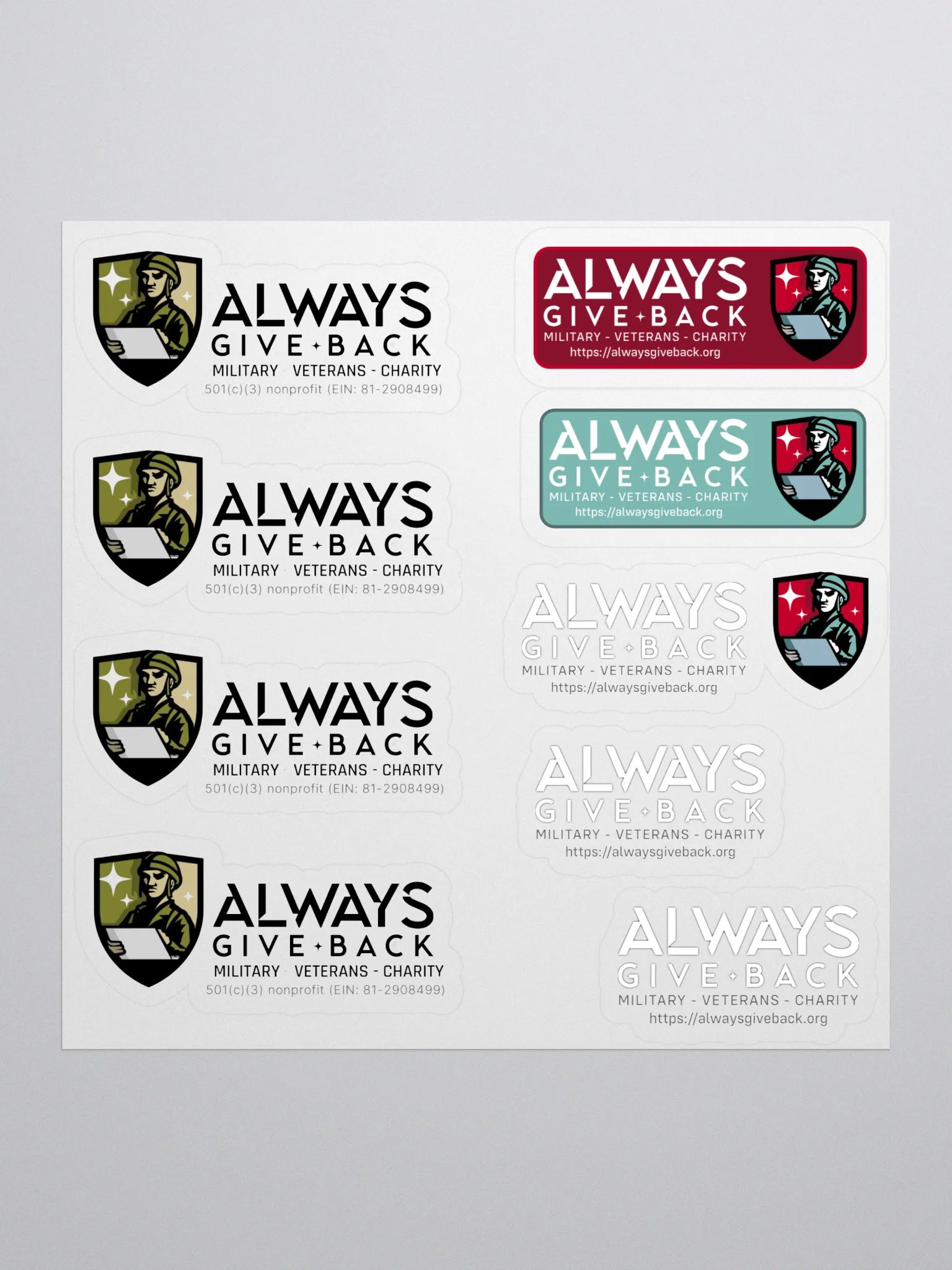 Always Give Back Military Stickers product image (1)