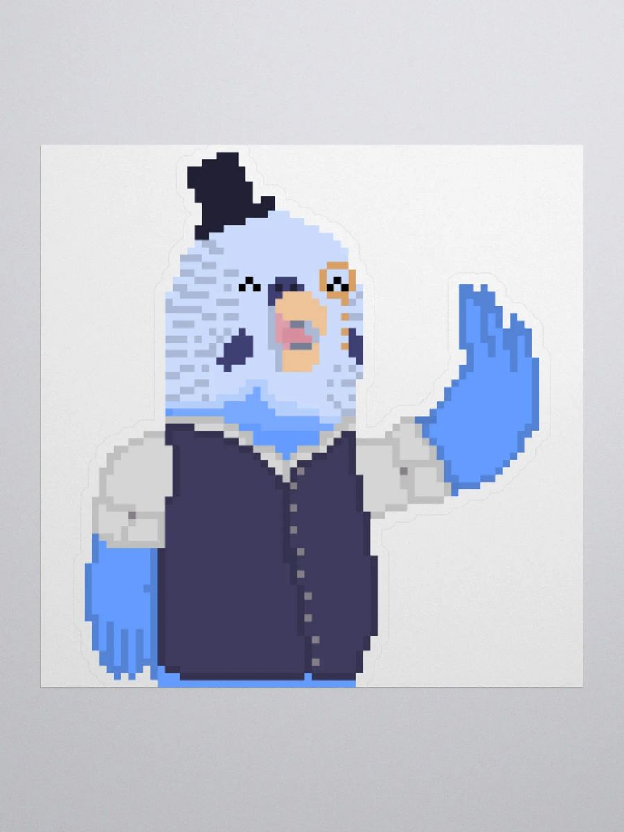 Waving Budgie Sticker product image (1)