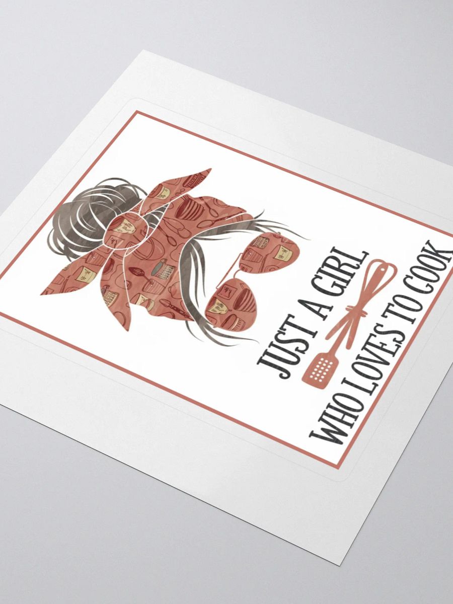 "JUST A GIRL WHO LOVES TO COOK" vinyl sticker product image (3)