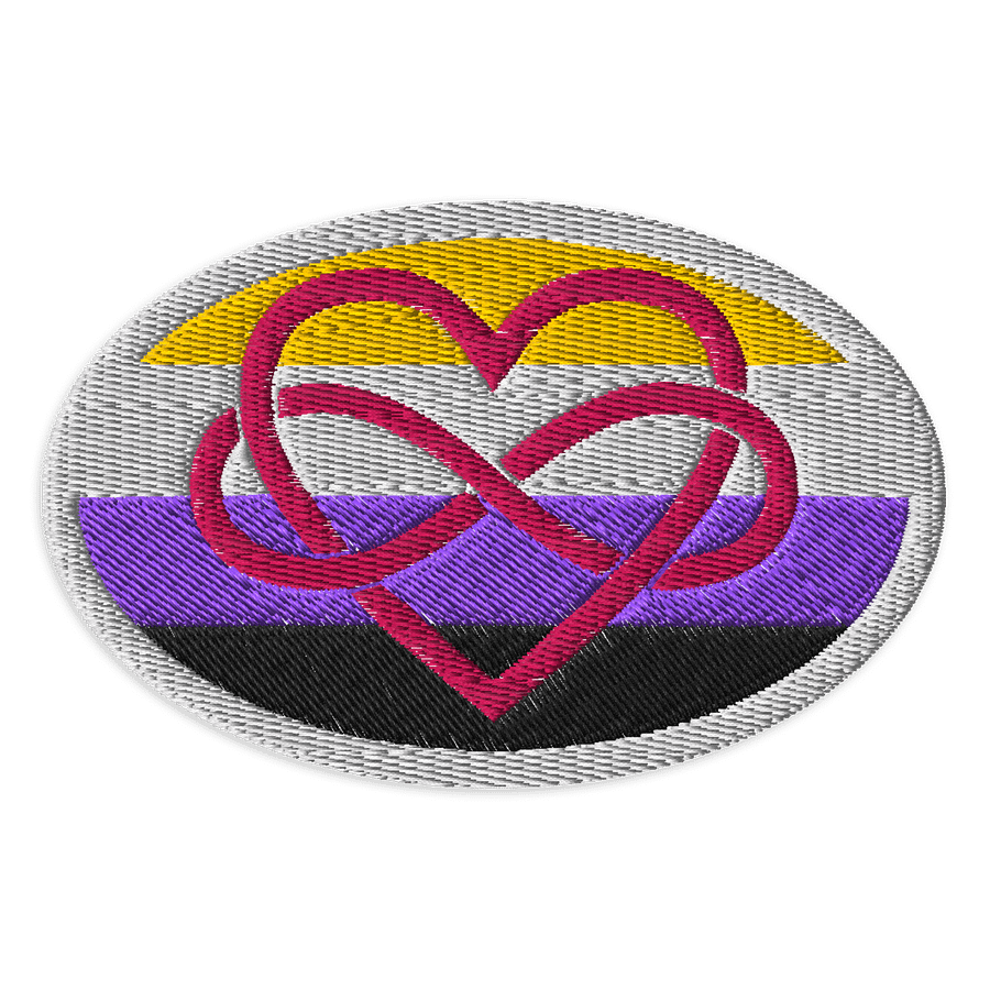 Non-binary Poly Infinity Heart Patch - Oval product image (1)