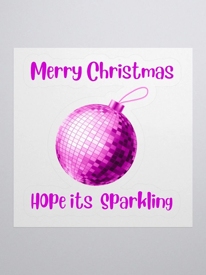 Sparkling Christmas Mirrorball Sticker - Pink product image (1)