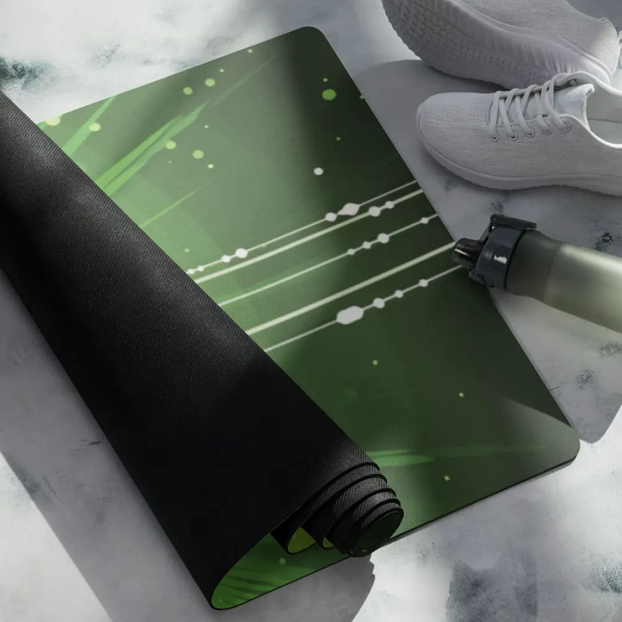 Premium Yoga Mat Featuring Green Sukhasana Vibe product image (4)