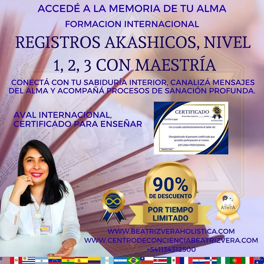 Registros akáshicos nivel 1, 2, 3 con maestría (clases diferidas digitales) product image (1)