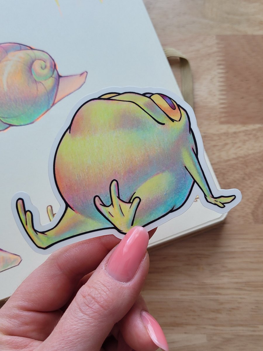 Delighted Frog Sticker product image (4)