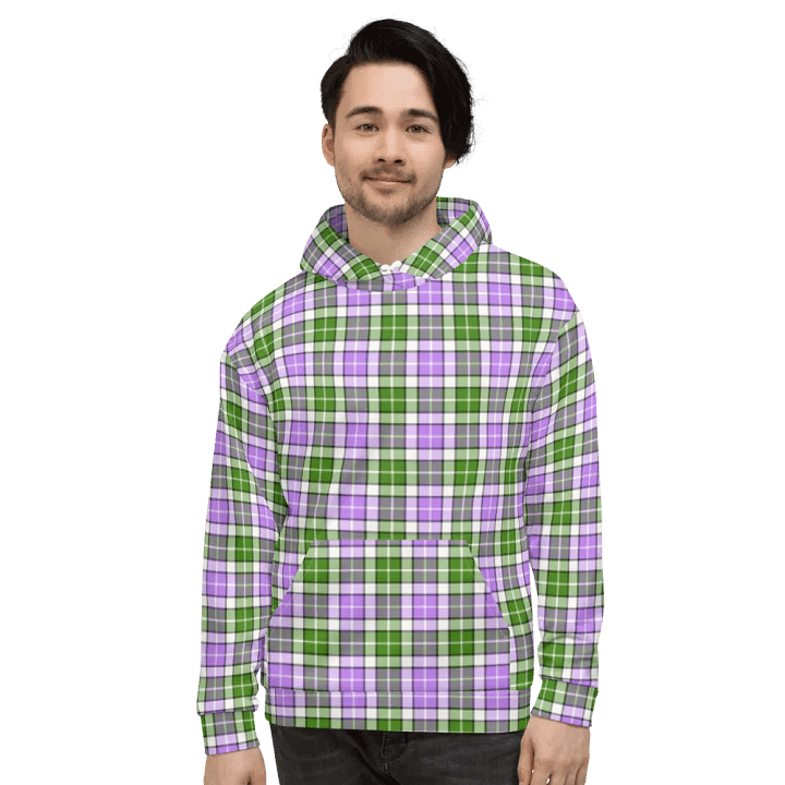 Lavender and Green Plaid Hoodie product image (2)