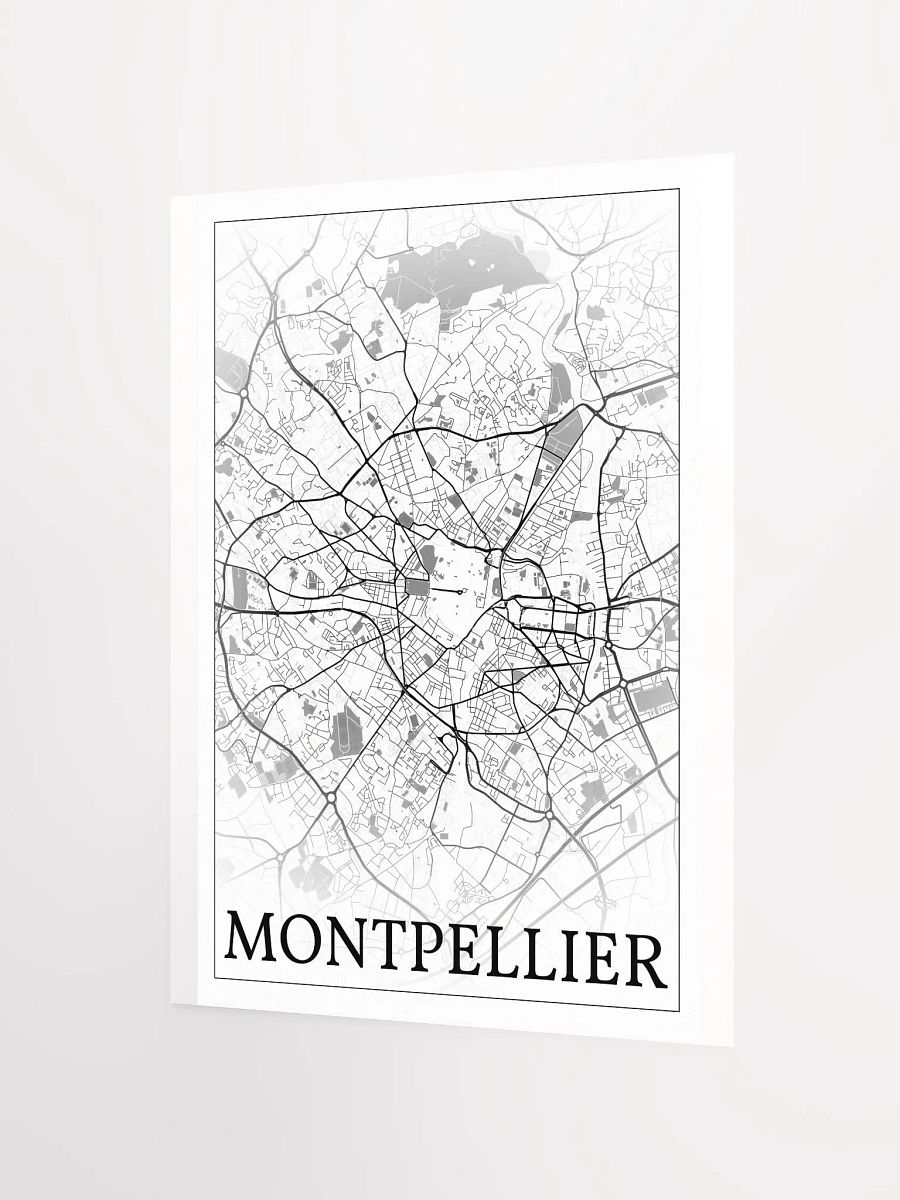Montpellier, France, city map print product image (8)