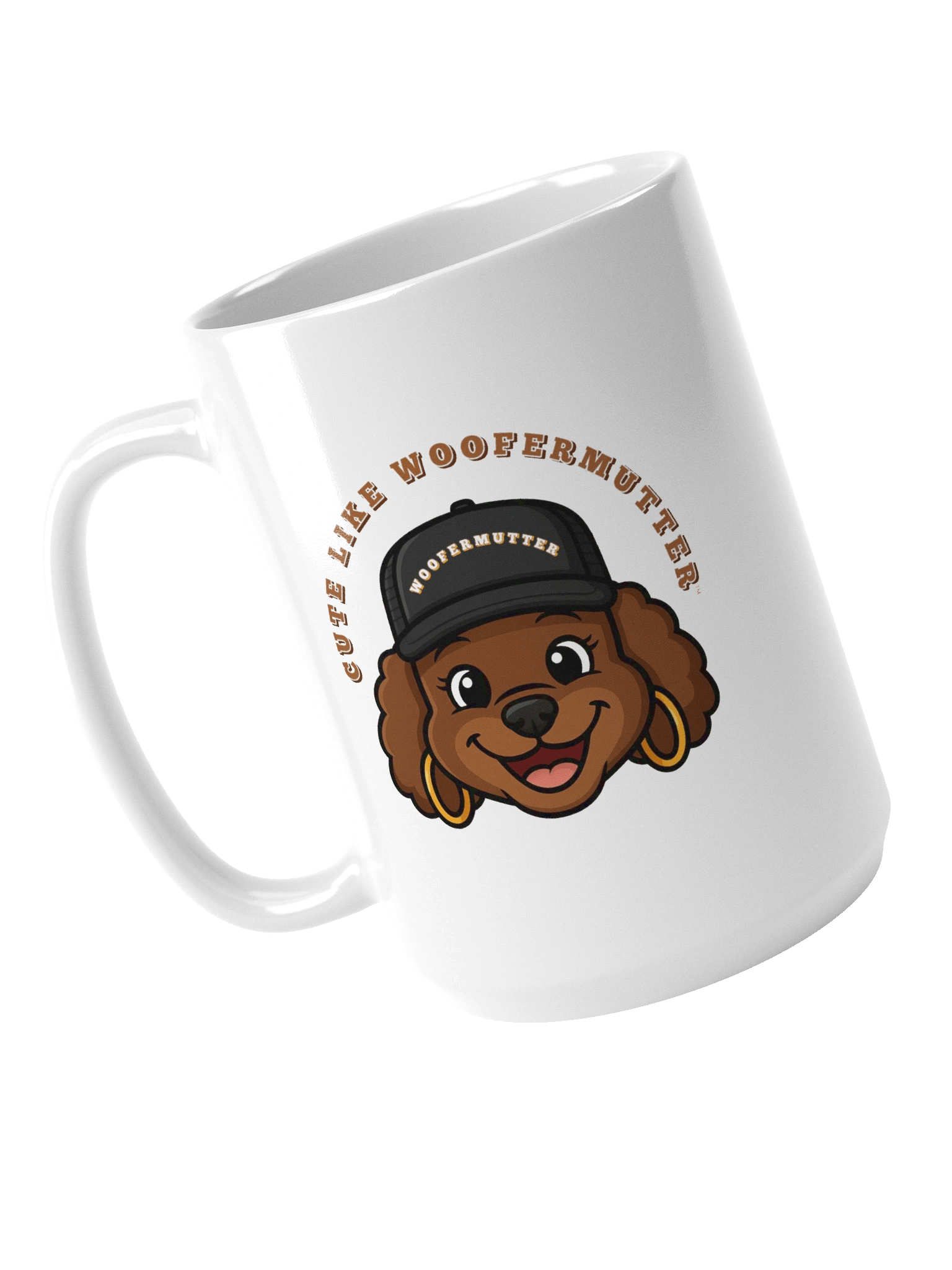 Cute As A WooferMutter™ Brown Poodle White Ceramic Mug product image (8)