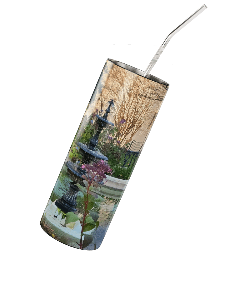 Purple Flowers Water Fountain Stainless Steel Tumbler product image (2)