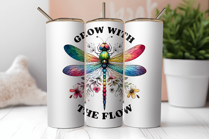 Iridescent Dragonfly Stainless Steel Tumbler product image (2)