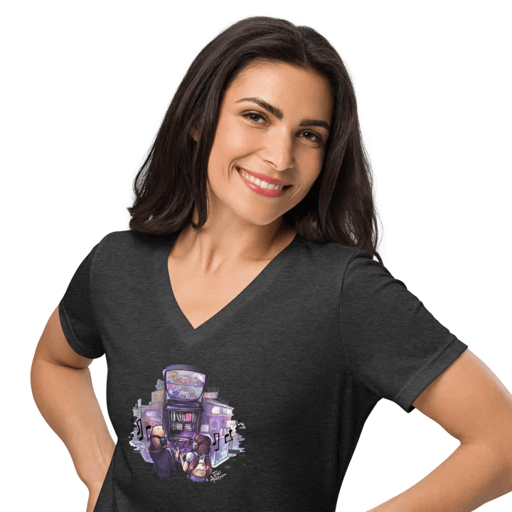 Women's Relaxed V-Neck Tee (Purple Dreams Design) product image (1)