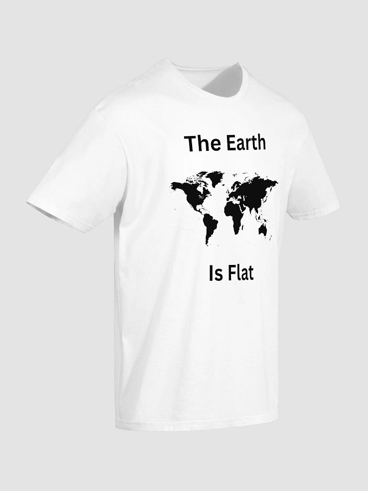 The Earth Is Flat white t-shirt product image (2)