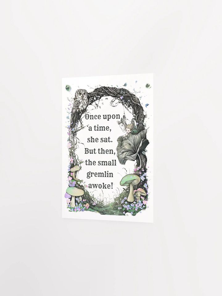 Once Upon A Time She Sat... - Funny Fairytale Wall Art For Mom product image (10)