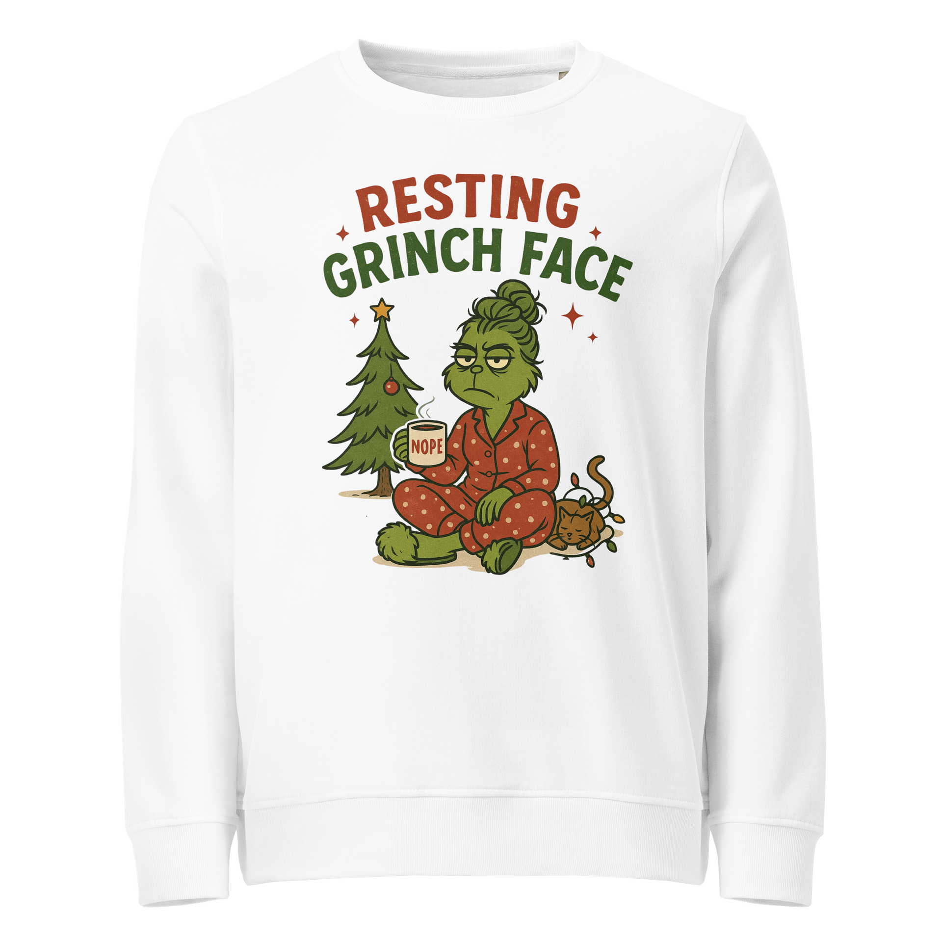 Resting Grinch Face Organic Sweatshirt product image (1)