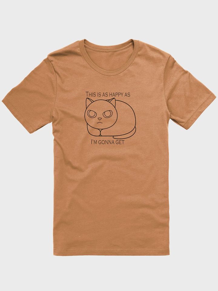 Happy Grumpy Cat Unisex Tee, Black Print product image (1)