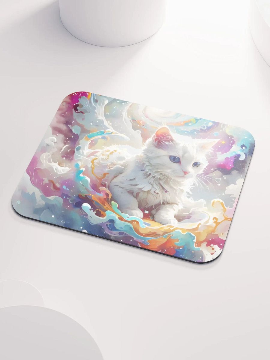 Vibrant Colors and Feline Fantasy Mouse Pad product image (4)