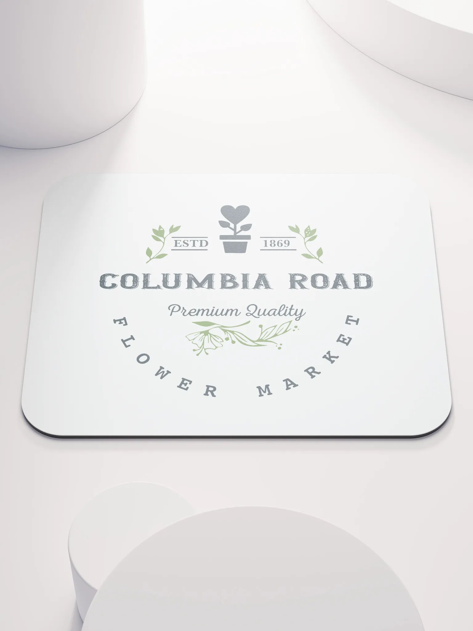 Columbia Road Market Mouse Pad (White) product image (1)