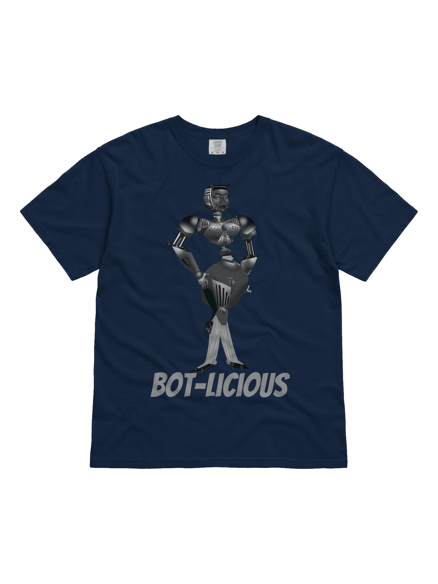 Bot-Licious – Retro Robot Diva T-Shirt by Pulpadelic product image (1)