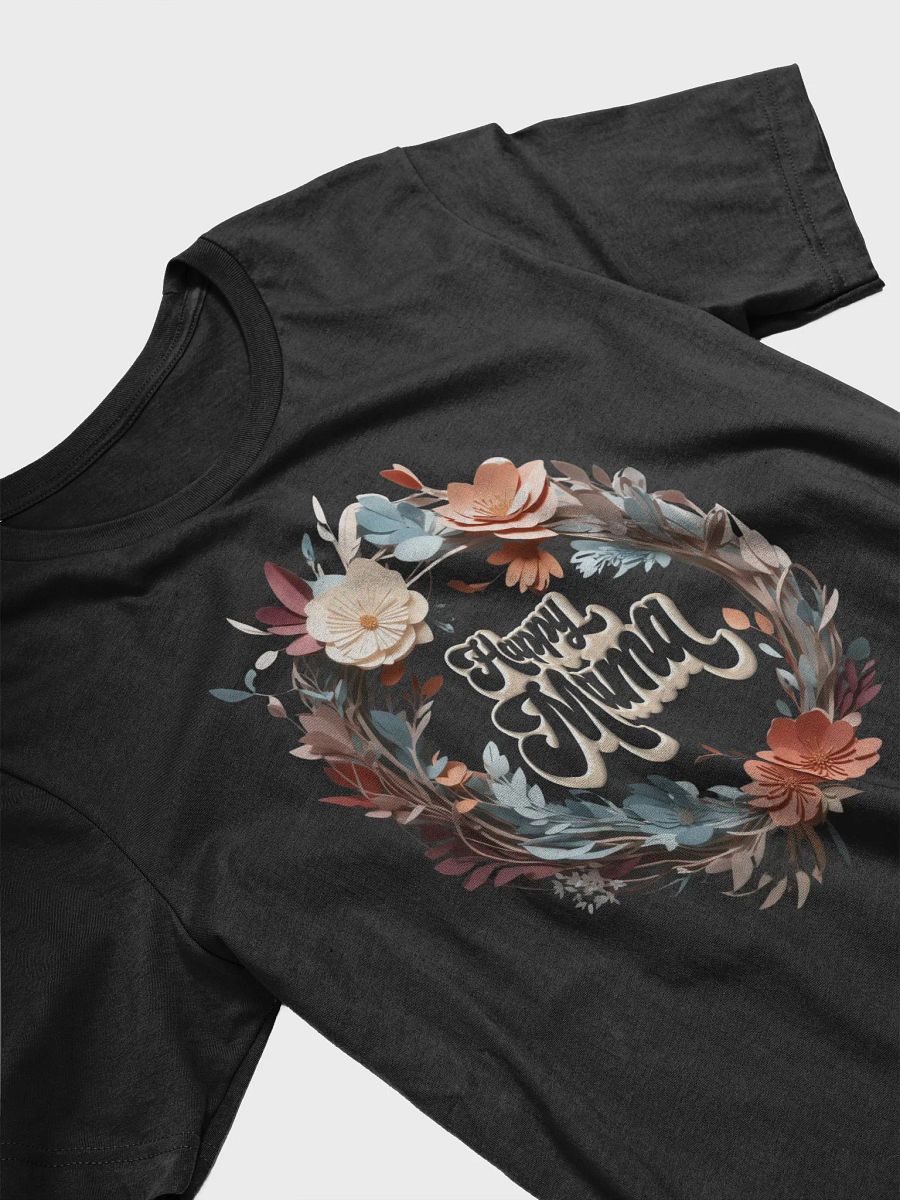 Mothers Day Floral Wreath Happy Mama T-Shir product image (3)
