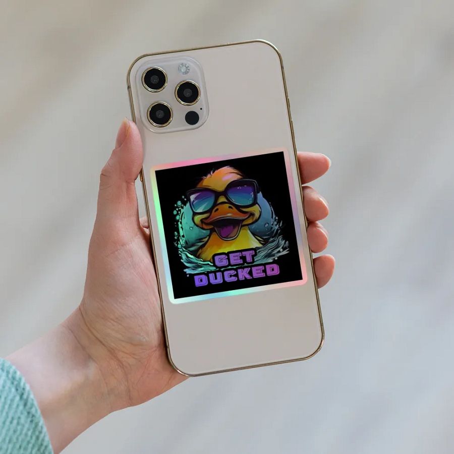 Splashy Duck Holographic Sticker Set product image (8)