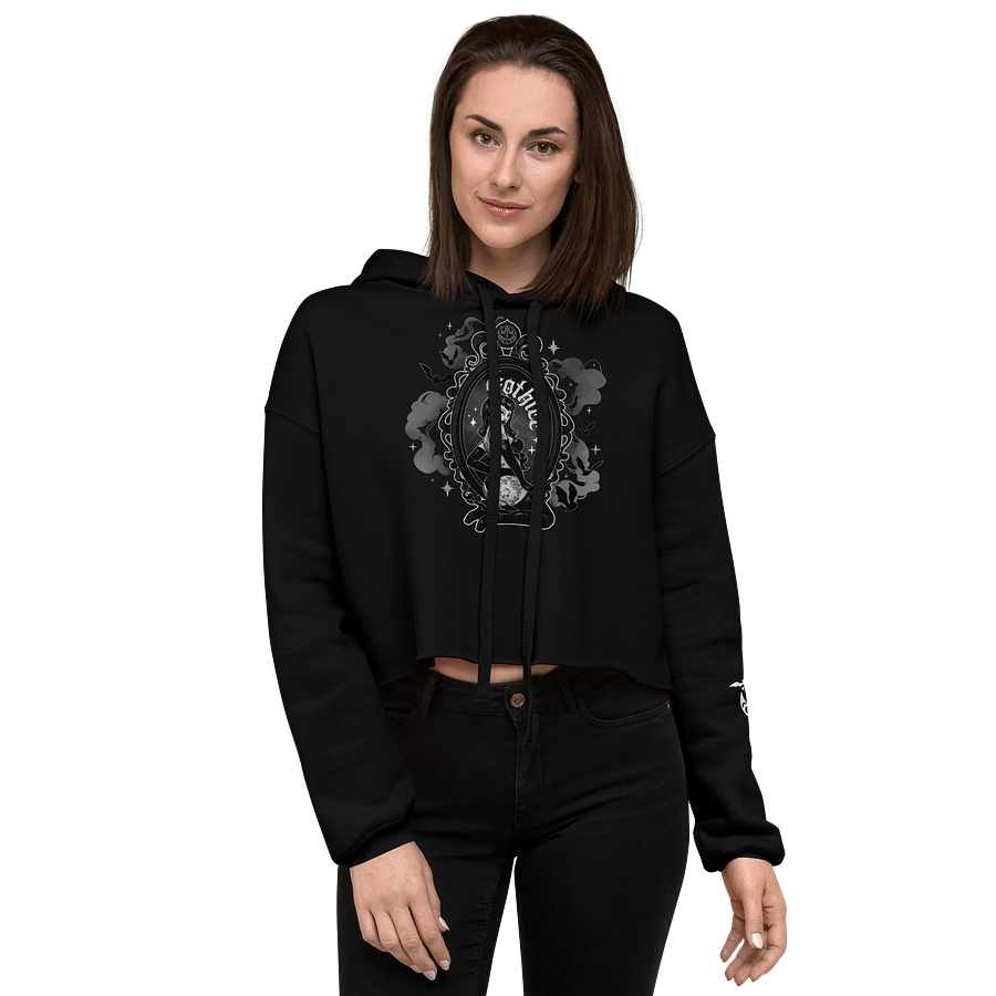 𝖌𝖔𝖙𝖍𝖎𝖈𝖈 crop hoodie product image (2)