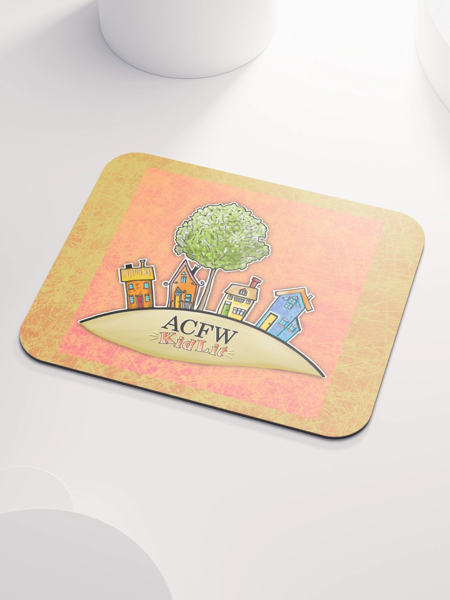 Whimsical ACFW KidLit House Mouse Pad Orange Background product image (3)